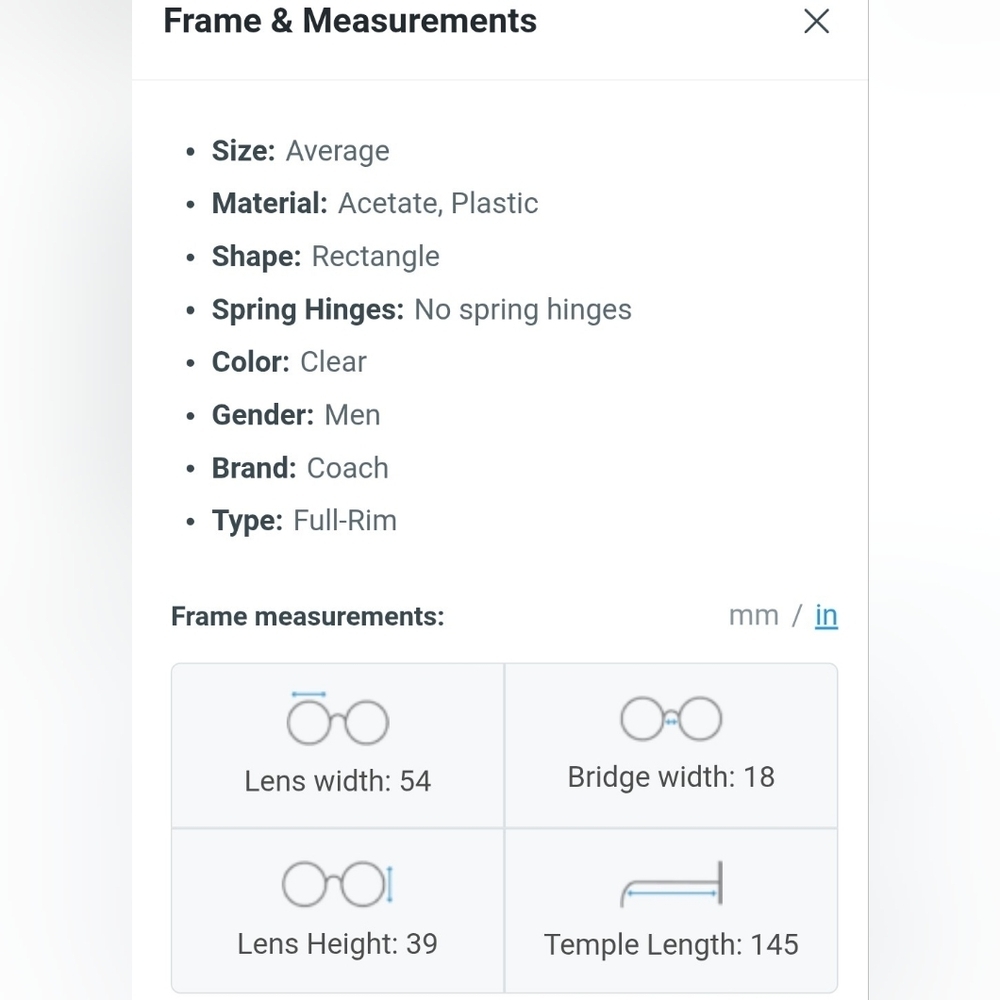 Coach Men's Clear Eyeglasses HC6166U - Picture 11 of 12